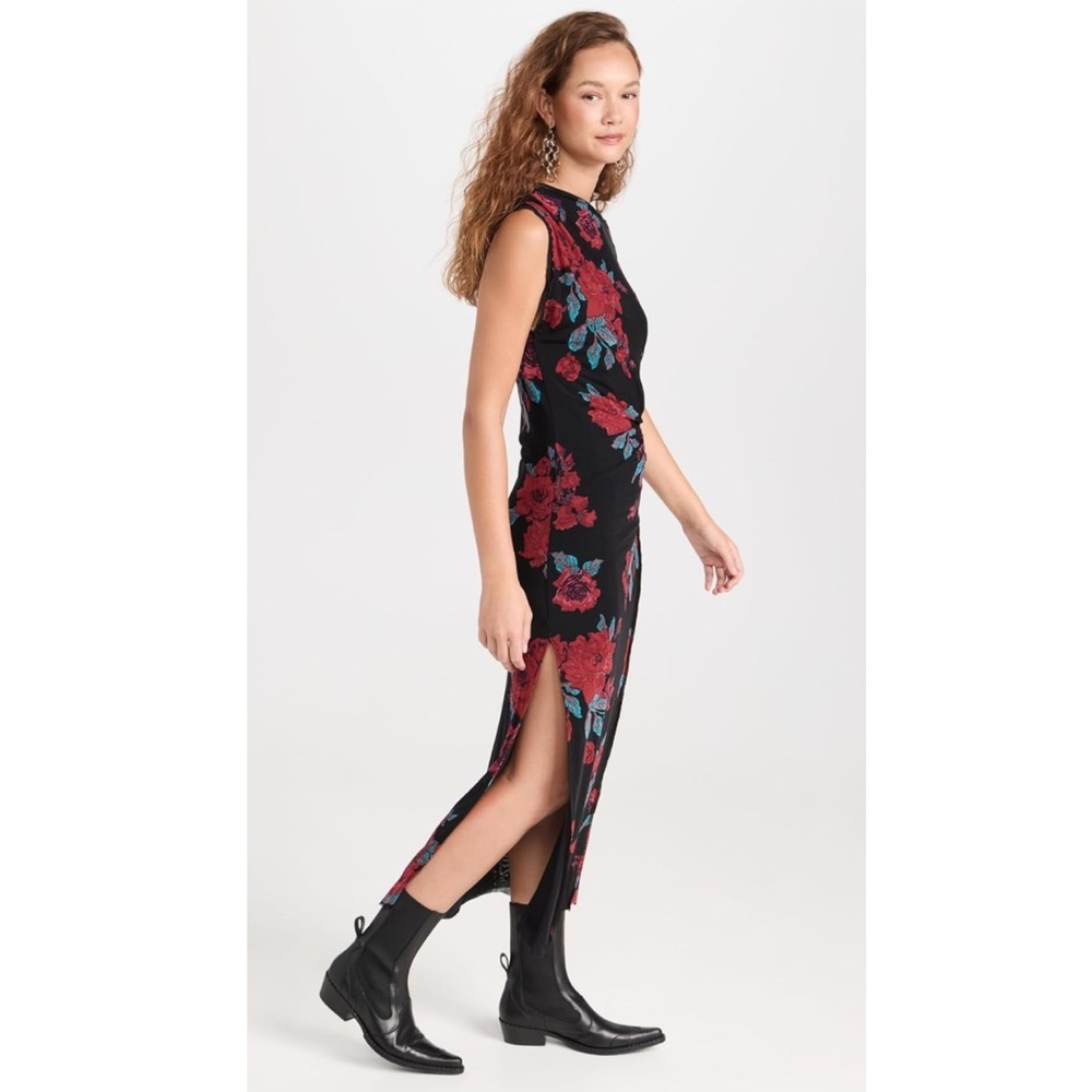 Free People Black Floral Dress